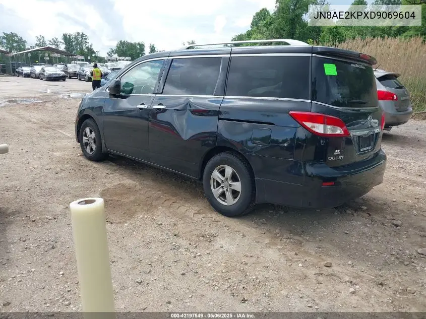 2013 Nissan Quest Sv VIN: JN8AE2KPXD9069604 Lot: 42197549