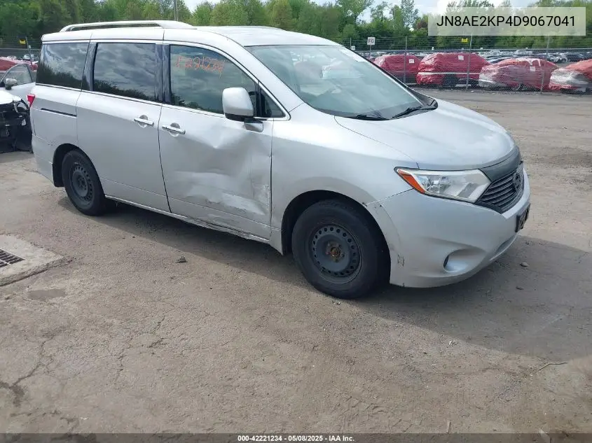 2013 Nissan Quest S VIN: JN8AE2KP4D9067041 Lot: 42221234