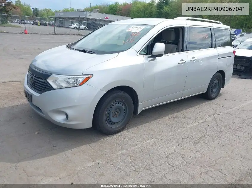 2013 Nissan Quest S VIN: JN8AE2KP4D9067041 Lot: 42221234