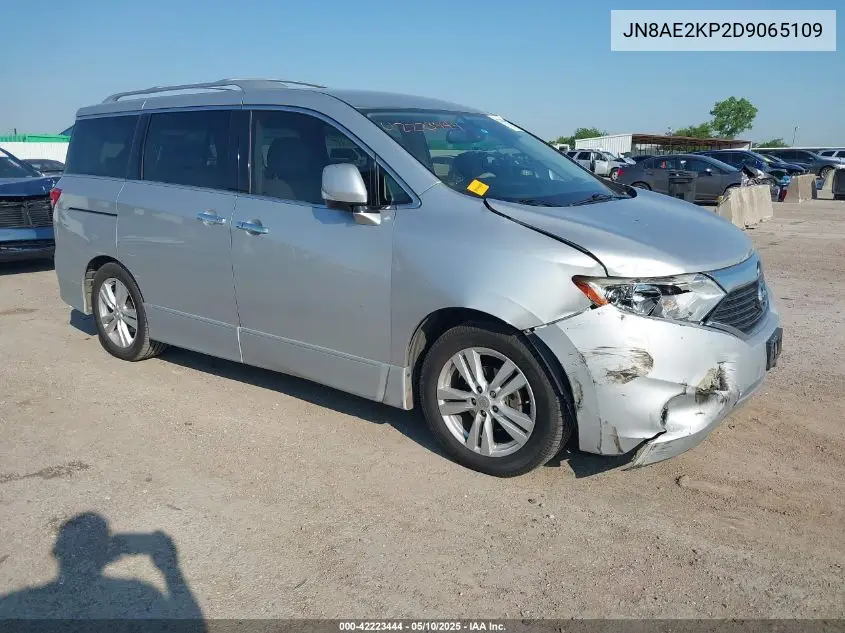 2013 Nissan Quest Sl VIN: JN8AE2KP2D9065109 Lot: 42223444