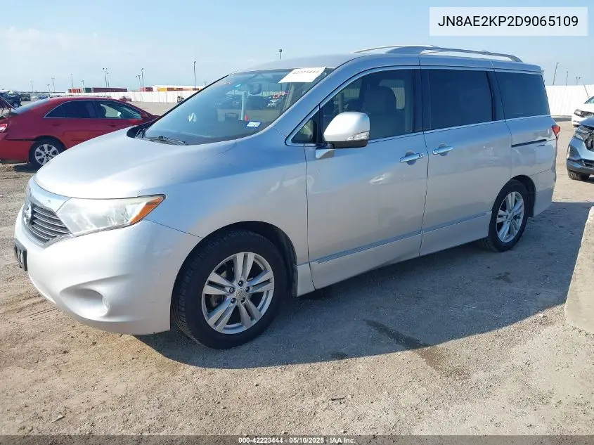 2013 Nissan Quest Sl VIN: JN8AE2KP2D9065109 Lot: 42223444