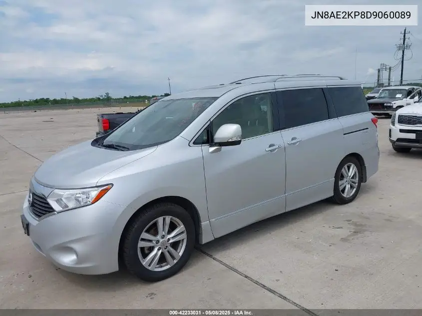 2013 Nissan Quest Sl VIN: JN8AE2KP8D9060089 Lot: 42233031