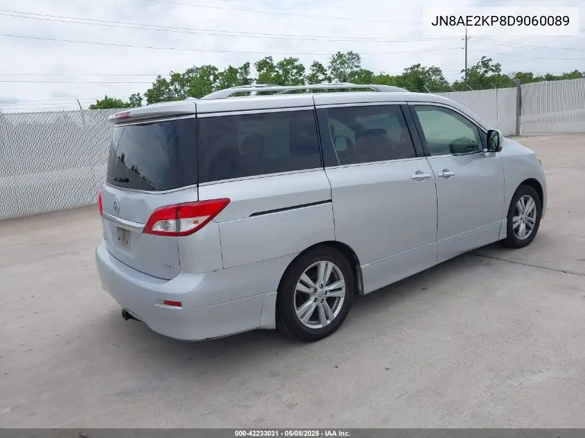 2013 Nissan Quest Sl VIN: JN8AE2KP8D9060089 Lot: 42233031