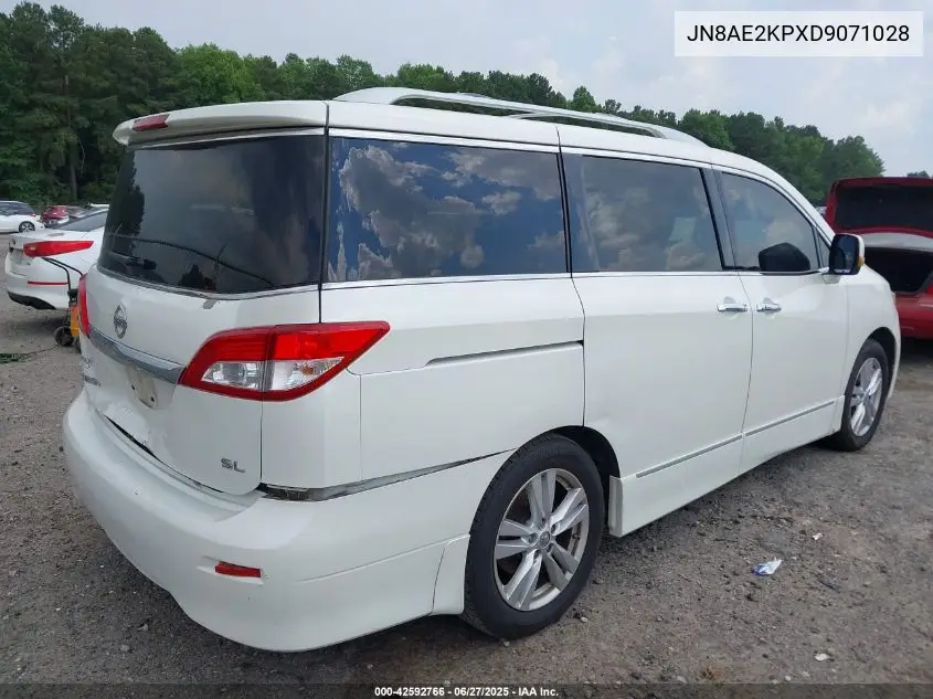 2013 Nissan Quest Sl VIN: JN8AE2KPXD9071028 Lot: 42592766