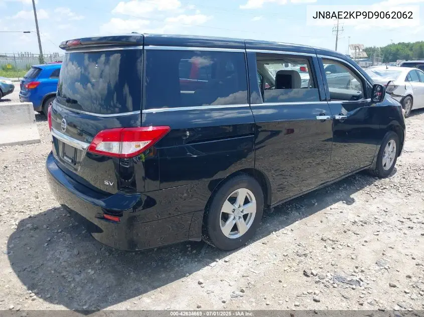 2013 Nissan Quest Sv VIN: JN8AE2KP9D9062062 Lot: 42634669