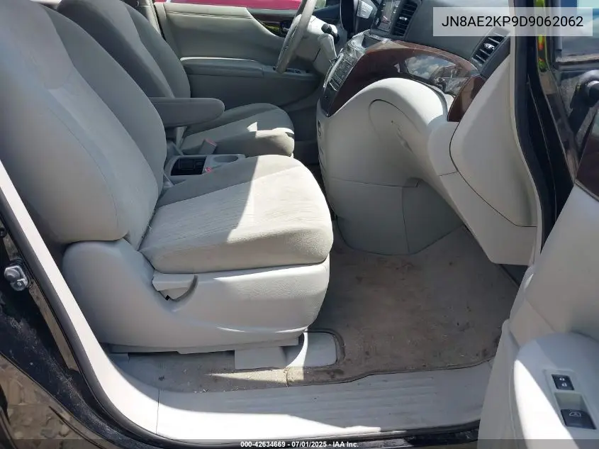2013 Nissan Quest Sv VIN: JN8AE2KP9D9062062 Lot: 42634669