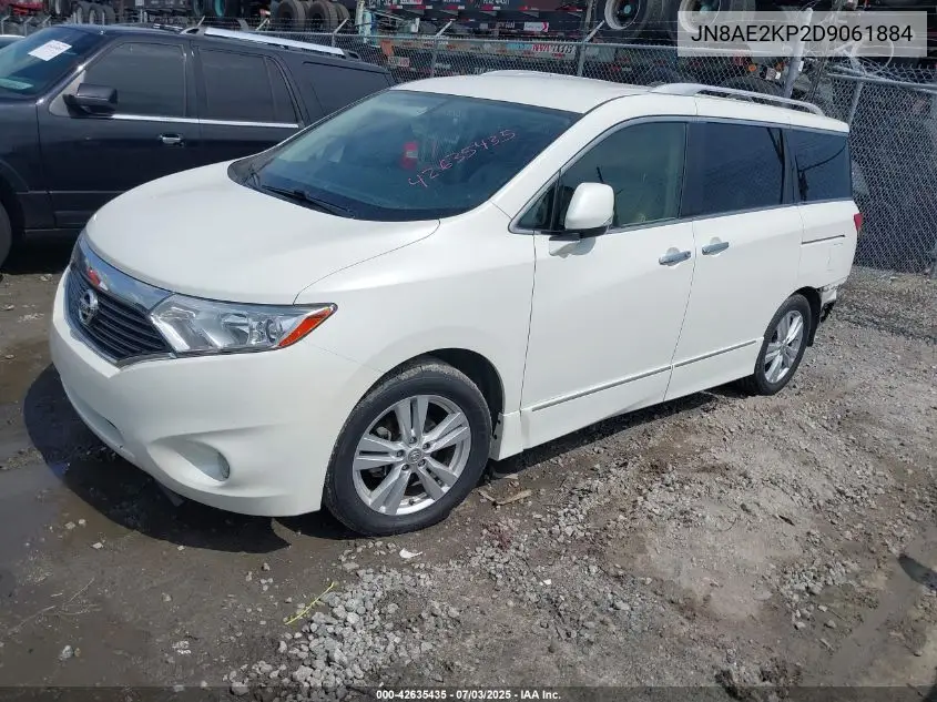 2013 Nissan Quest Sl VIN: JN8AE2KP2D9061884 Lot: 42635435