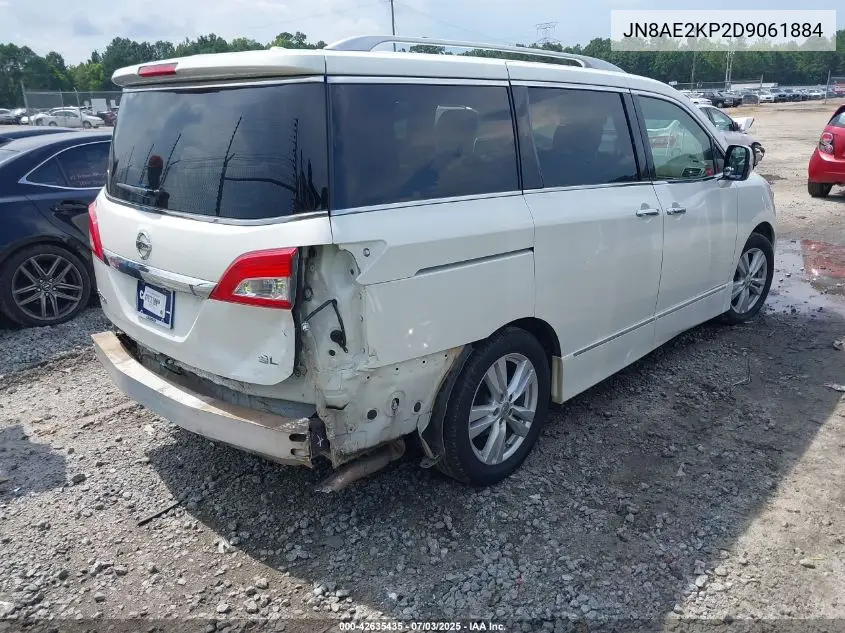 2013 Nissan Quest Sl VIN: JN8AE2KP2D9061884 Lot: 42635435