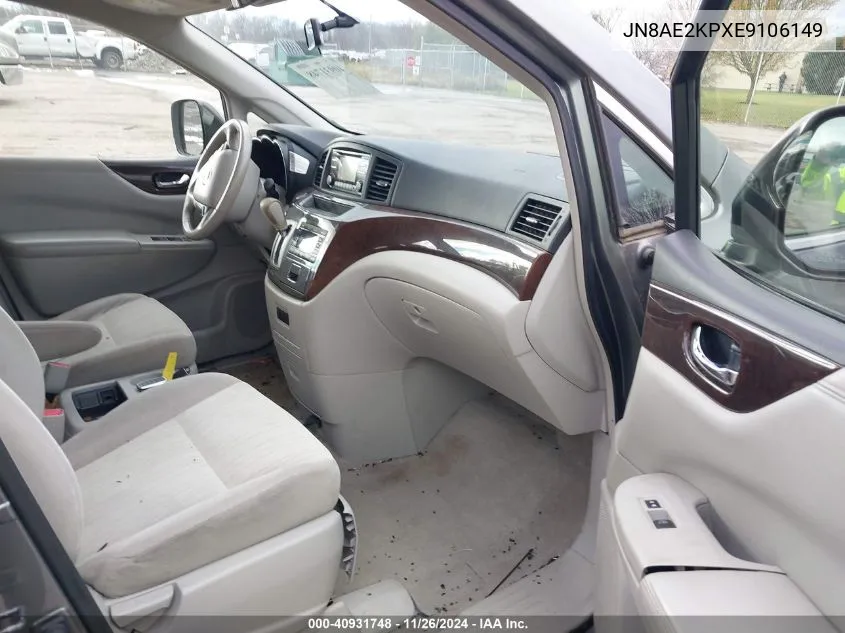 2014 Nissan Quest Sv VIN: JN8AE2KPXE9106149 Lot: 40931748