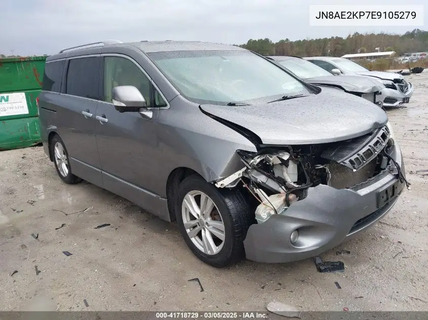 2014 Nissan Quest Le VIN: JN8AE2KP7E9105279 Lot: 41718729
