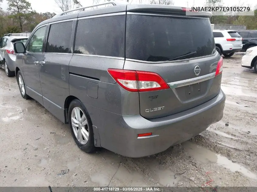 2014 Nissan Quest Le VIN: JN8AE2KP7E9105279 Lot: 41718729