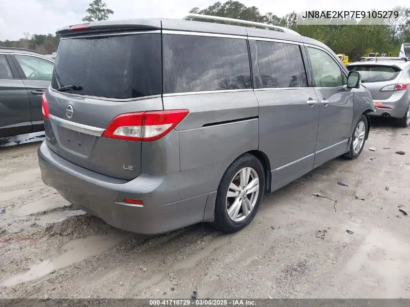 2014 Nissan Quest Le VIN: JN8AE2KP7E9105279 Lot: 41718729
