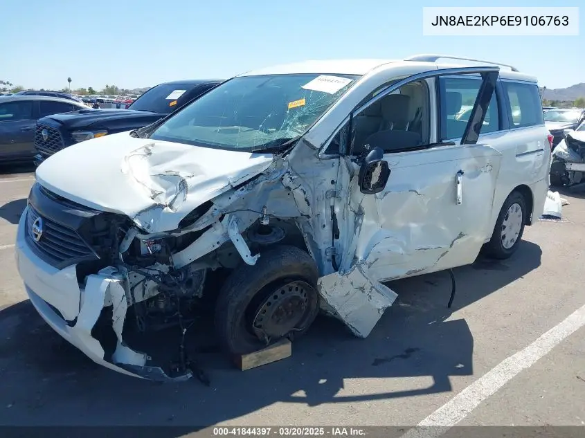2014 Nissan Quest S VIN: JN8AE2KP6E9106763 Lot: 41844397