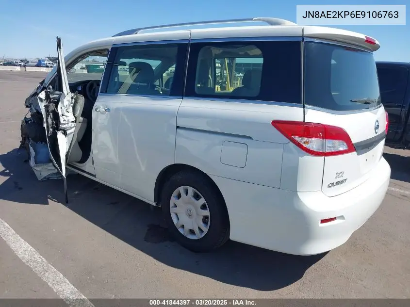 2014 Nissan Quest S VIN: JN8AE2KP6E9106763 Lot: 41844397