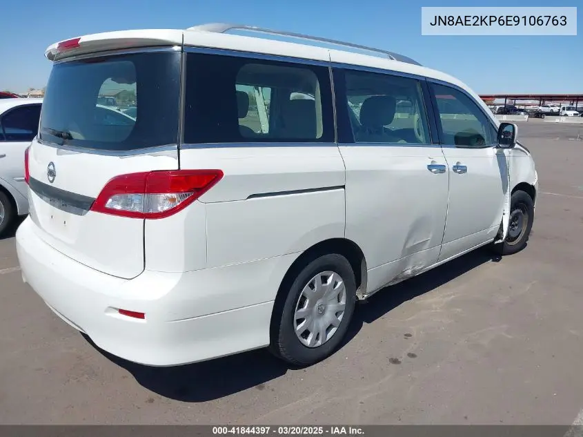 2014 Nissan Quest S VIN: JN8AE2KP6E9106763 Lot: 41844397