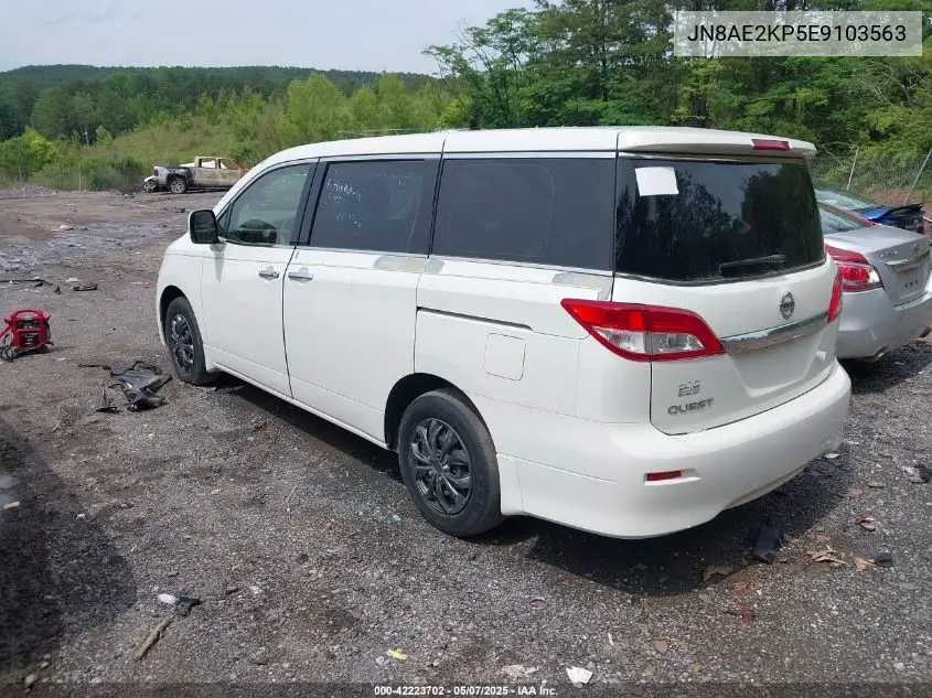2014 Nissan Quest S VIN: JN8AE2KP5E9103563 Lot: 42223702
