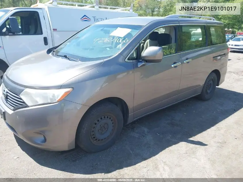 2014 Nissan Quest S VIN: JN8AE2KP1E9101017 Lot: 42224066
