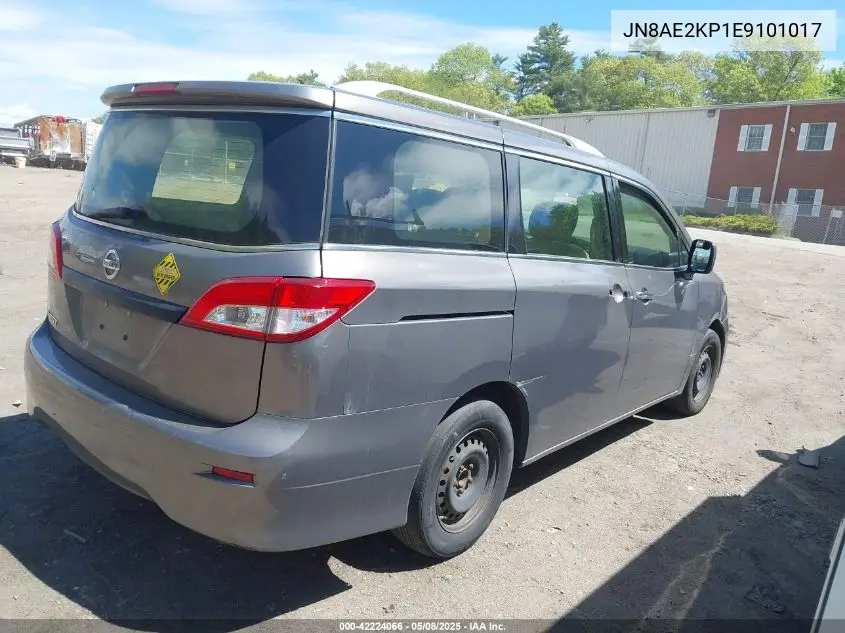 2014 Nissan Quest S VIN: JN8AE2KP1E9101017 Lot: 42224066