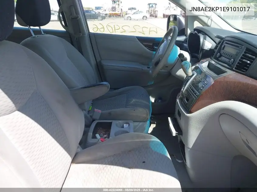 2014 Nissan Quest S VIN: JN8AE2KP1E9101017 Lot: 42224066