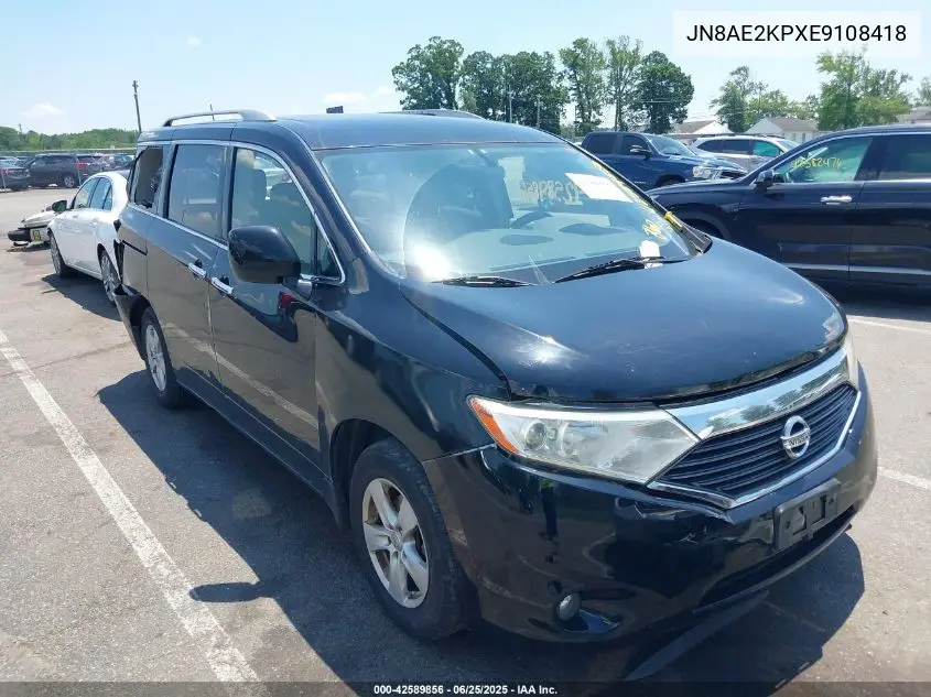 2014 Nissan Quest Sv VIN: JN8AE2KPXE9108418 Lot: 42589856