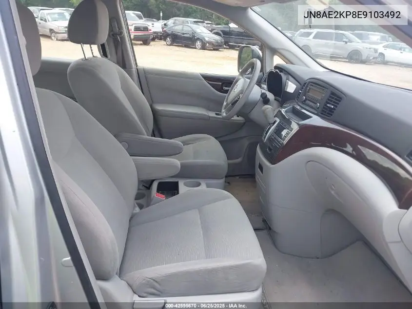 2014 Nissan Quest S VIN: JN8AE2KP8E9103492 Lot: 42595670