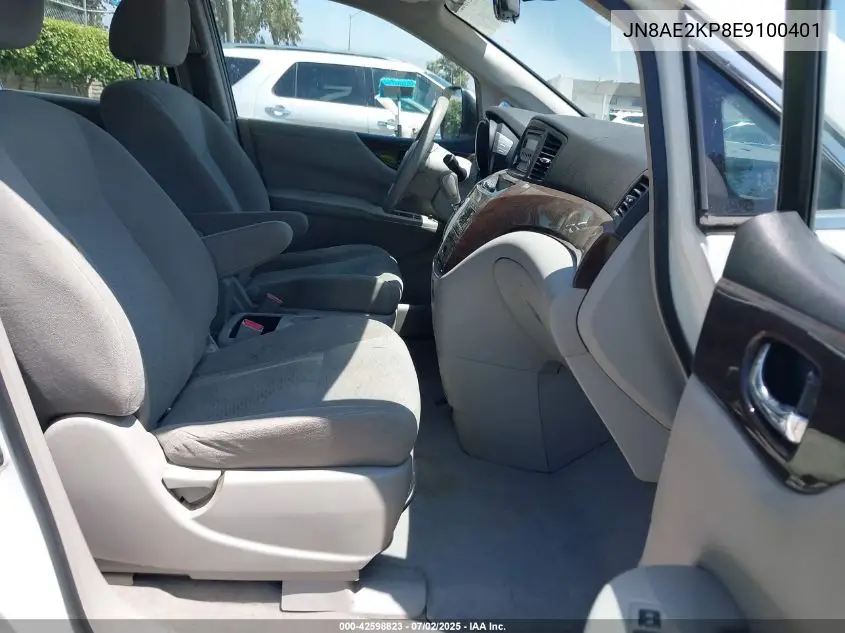 2014 Nissan Quest S VIN: JN8AE2KP8E9100401 Lot: 42598823