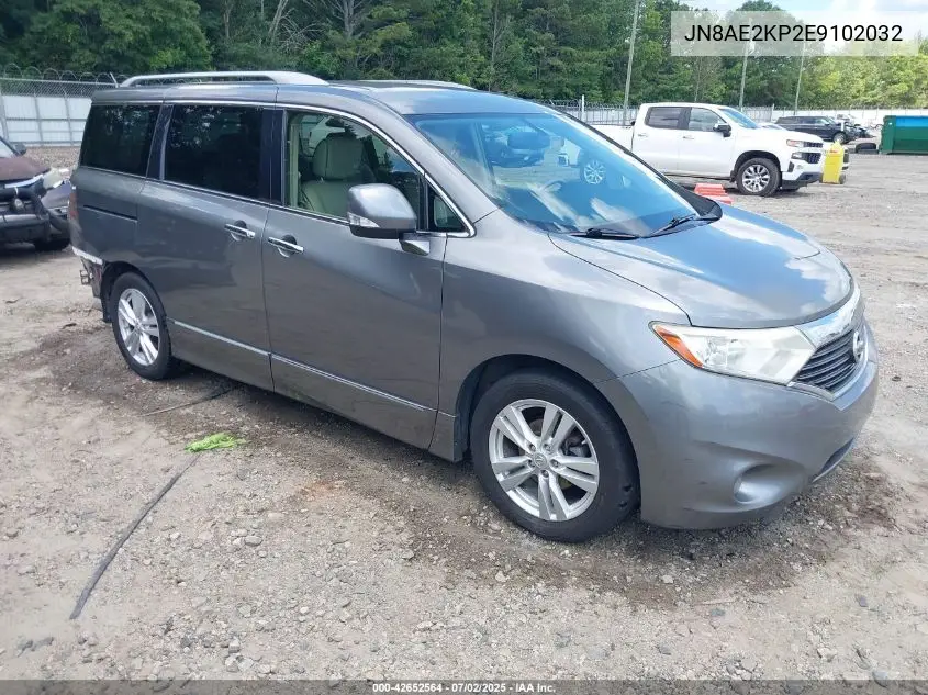 2014 Nissan Quest Sl VIN: JN8AE2KP2E9102032 Lot: 42652564
