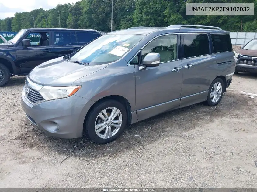 2014 Nissan Quest Sl VIN: JN8AE2KP2E9102032 Lot: 42652564