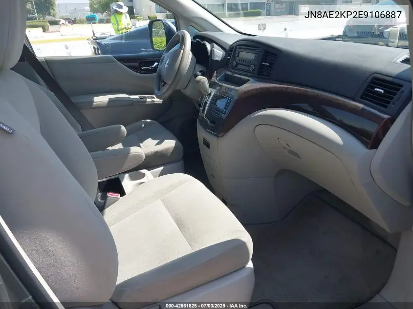 2014 Nissan Quest S VIN: JN8AE2KP2E9106887 Lot: 42661826