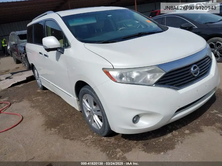 2015 Nissan Quest Platinum VIN: JN8AE2KPXF9120943 Lot: 41820138