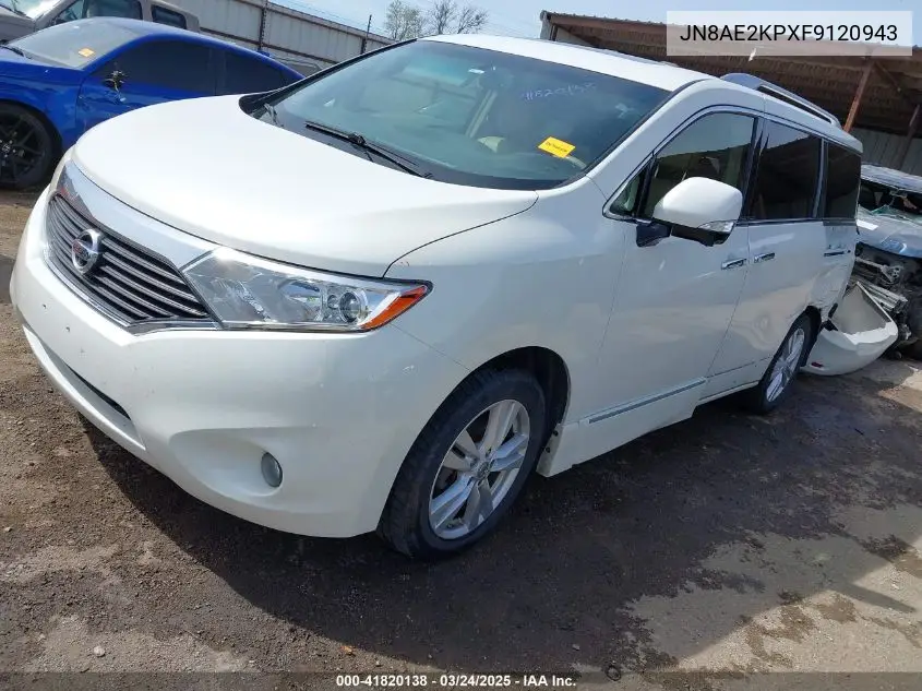 2015 Nissan Quest Platinum VIN: JN8AE2KPXF9120943 Lot: 41820138