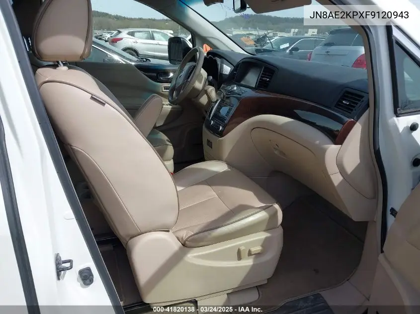 2015 Nissan Quest Platinum VIN: JN8AE2KPXF9120943 Lot: 41820138