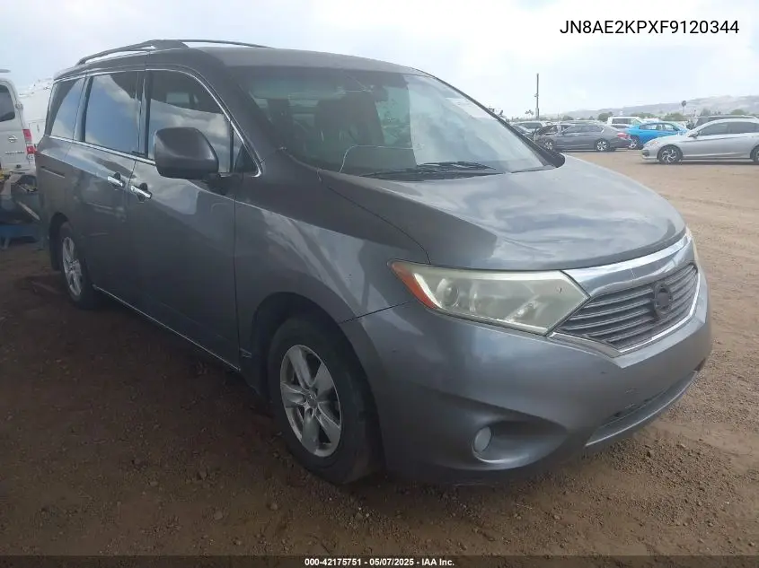 2015 Nissan Quest Sv VIN: JN8AE2KPXF9120344 Lot: 42175751