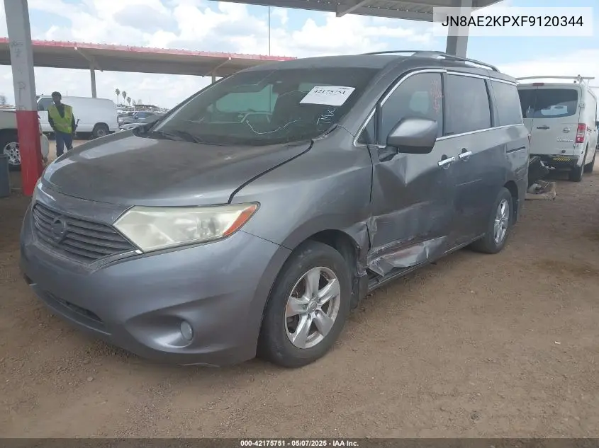 2015 Nissan Quest Sv VIN: JN8AE2KPXF9120344 Lot: 42175751