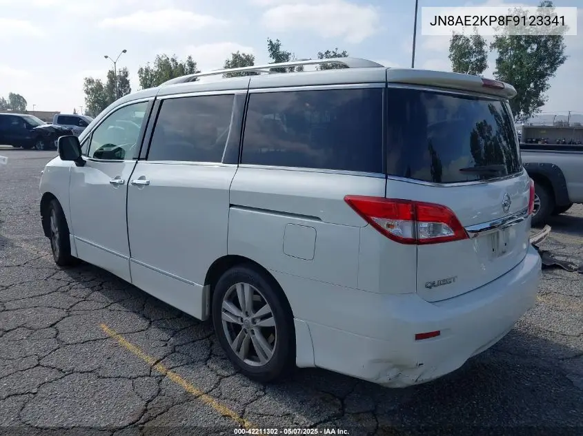 2015 Nissan Quest Sl VIN: JN8AE2KP8F9123341 Lot: 42211302