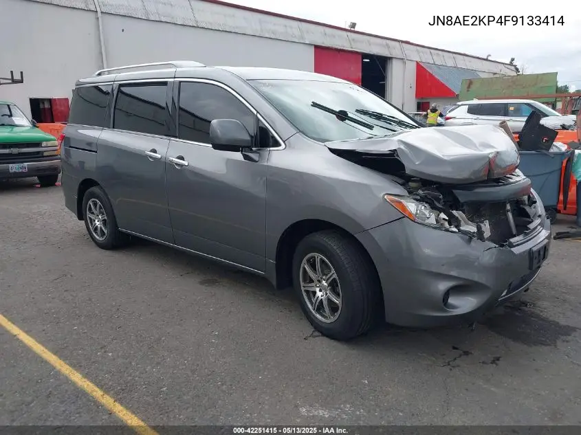 2015 Nissan Quest S VIN: JN8AE2KP4F9133414 Lot: 42251415