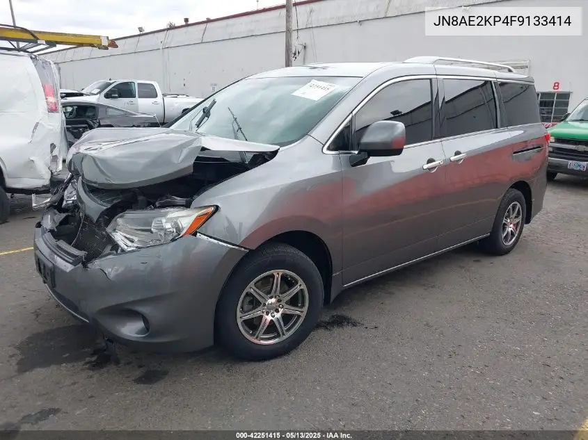 2015 Nissan Quest S VIN: JN8AE2KP4F9133414 Lot: 42251415