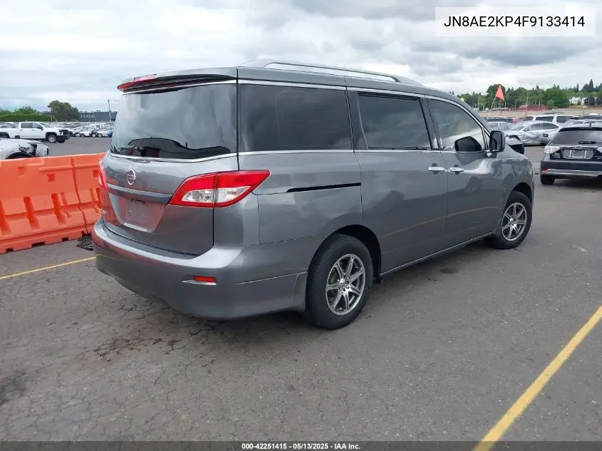 2015 Nissan Quest S VIN: JN8AE2KP4F9133414 Lot: 42251415