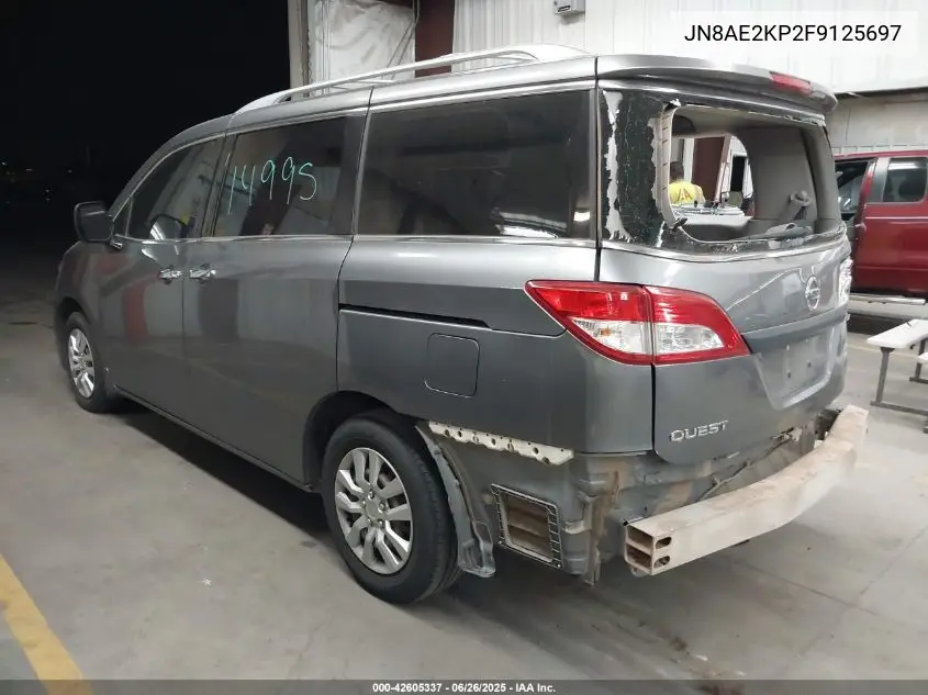 2015 Nissan Quest S VIN: JN8AE2KP2F9125697 Lot: 42605337