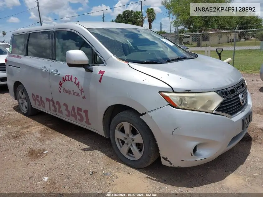 2015 Nissan Quest Platinum/S/Sl/Sv VIN: JN8AE2KP4F9128892 Lot: 42608924