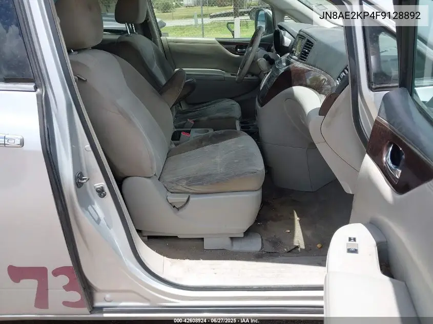2015 Nissan Quest Platinum/S/Sl/Sv VIN: JN8AE2KP4F9128892 Lot: 42608924
