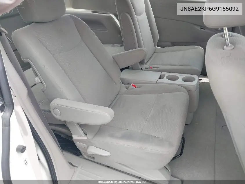 2016 Nissan Quest S VIN: JN8AE2KP6G9155092 Lot: 42614082