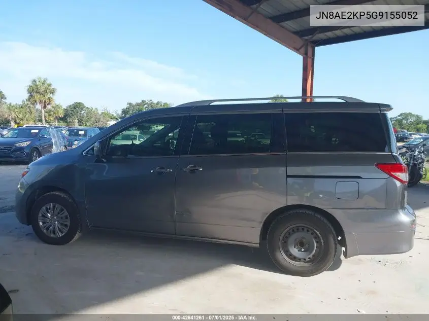 2016 Nissan Quest S VIN: JN8AE2KP5G9155052 Lot: 42641261