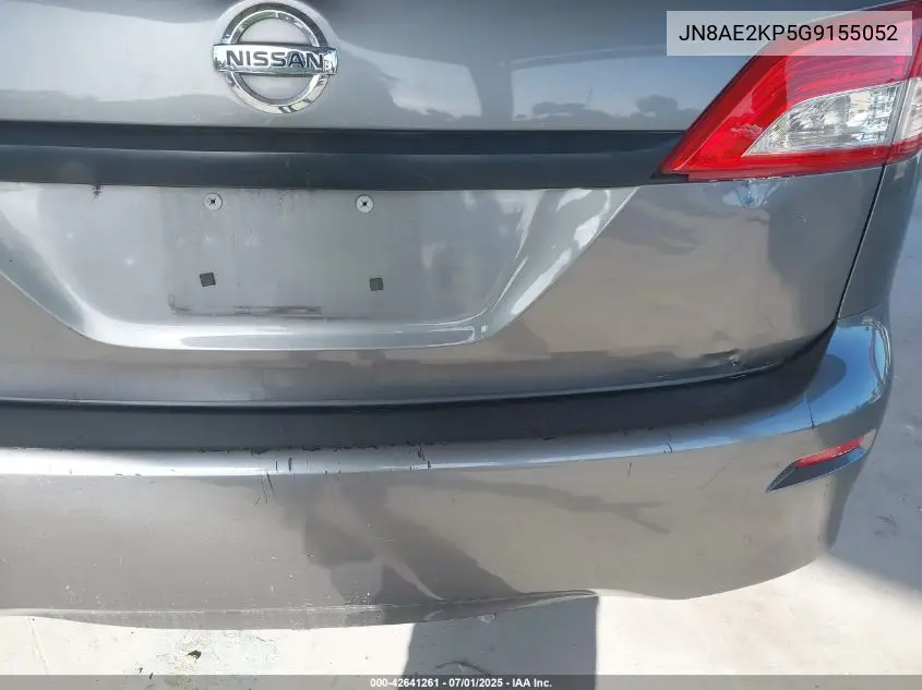 2016 Nissan Quest S VIN: JN8AE2KP5G9155052 Lot: 42641261