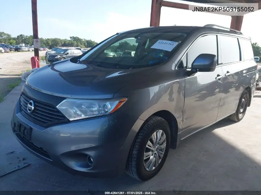 2016 Nissan Quest S VIN: JN8AE2KP5G9155052 Lot: 42641261