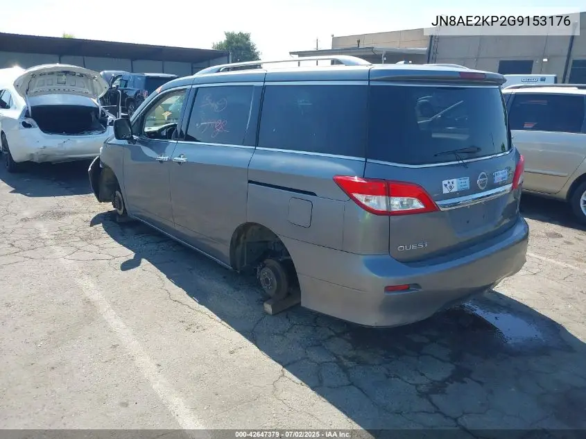 2016 Nissan Quest Platinum/S/Sl/Sv VIN: JN8AE2KP2G9153176 Lot: 42647379