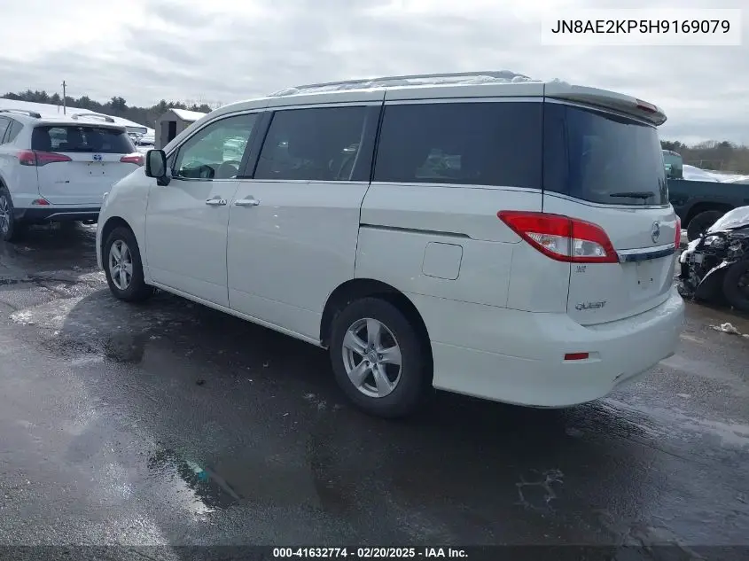 2017 Nissan Quest Sv VIN: JN8AE2KP5H9169079 Lot: 41632774