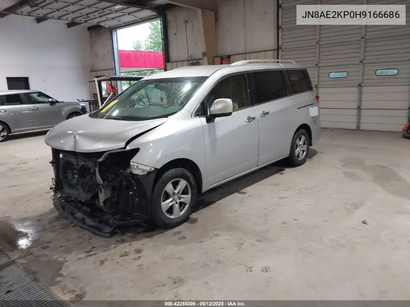 2017 Nissan Quest Sv VIN: JN8AE2KP0H9166686 Lot: 42255308