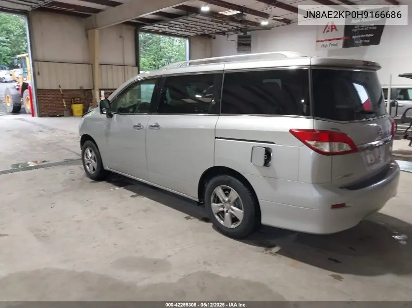 2017 Nissan Quest Sv VIN: JN8AE2KP0H9166686 Lot: 42255308