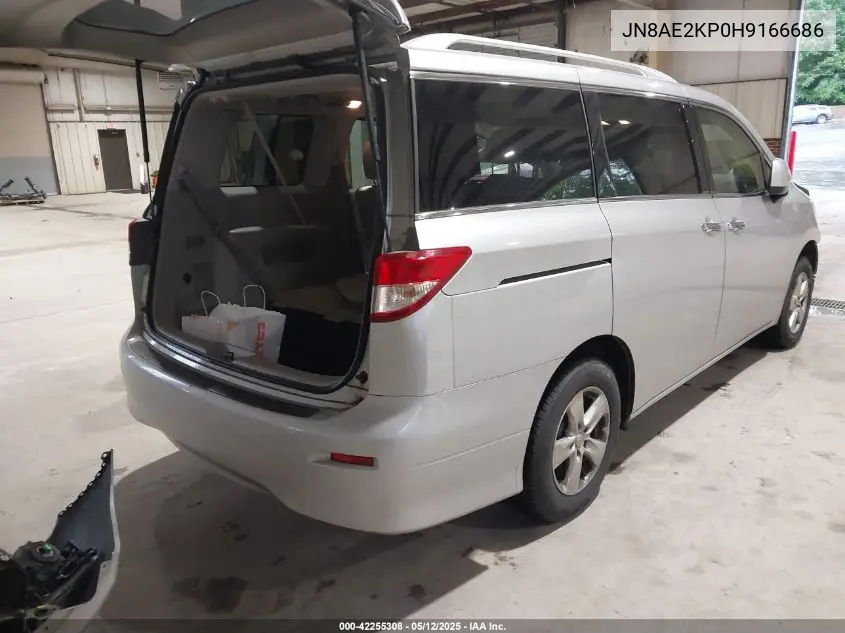 2017 Nissan Quest Sv VIN: JN8AE2KP0H9166686 Lot: 42255308